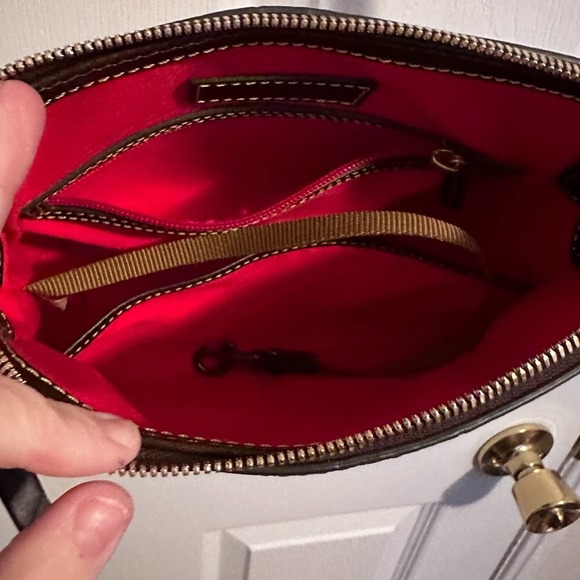 Dooney & Bourke Denison Ruby Croc Embossed Crossbody Leather Wine/Purple - Picture 8 of 11